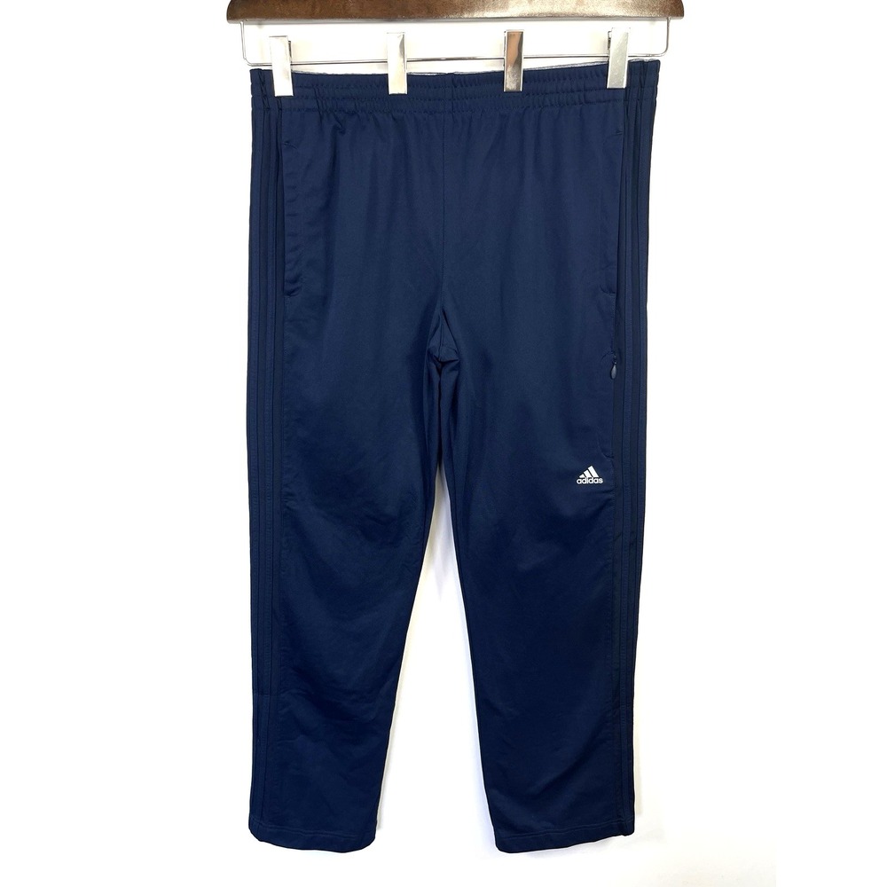 Adidas Mens 3 Stripe Knit Zip Pocket‎ Track Pants XL Blue Baggy Athletic AO0432